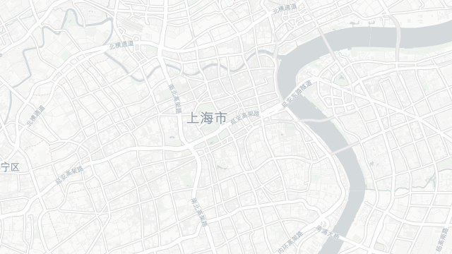 上海人民广场 CARTO Light 地图真实预览